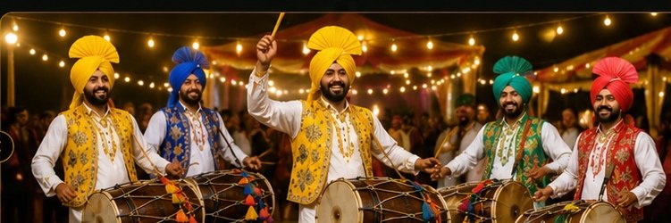 Traditional Punjabi cultural performers